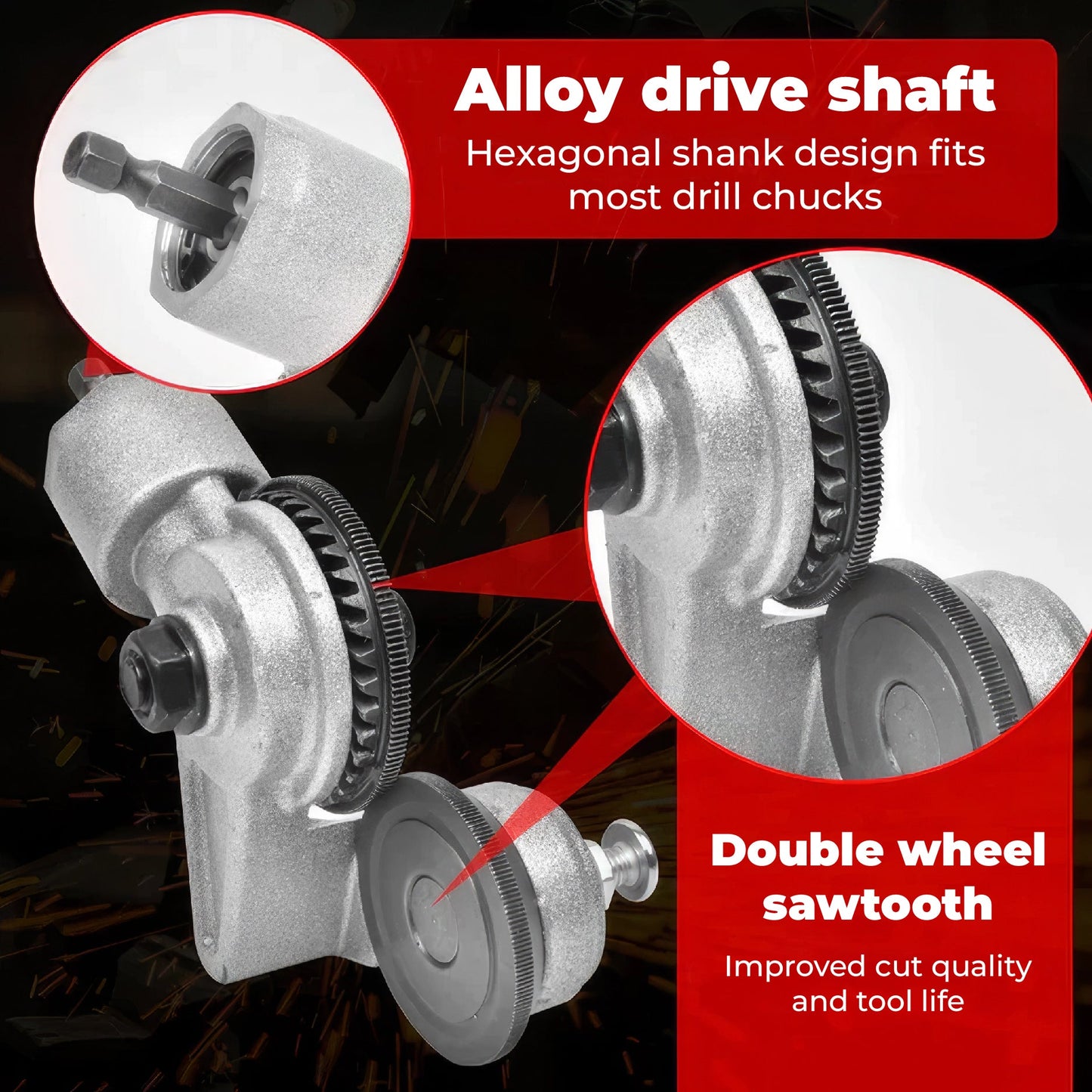 🎉 New Year Sale 50% OFF🎉Titanium Drill Nibbler – Sheet Metal Cutting Tool