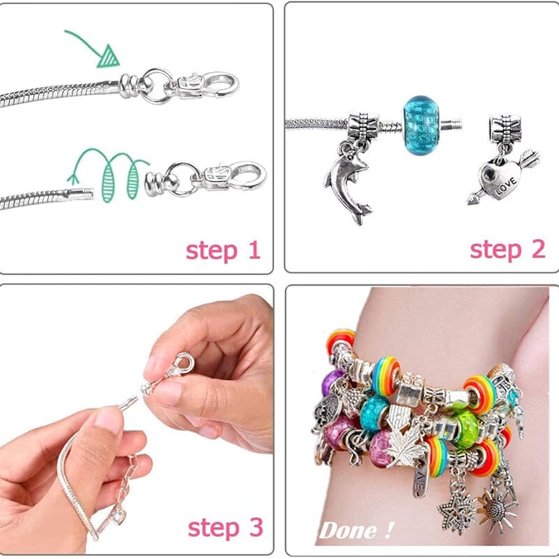 🎅49% OFF 🎁 Girls Charm Bracelet Making Kit